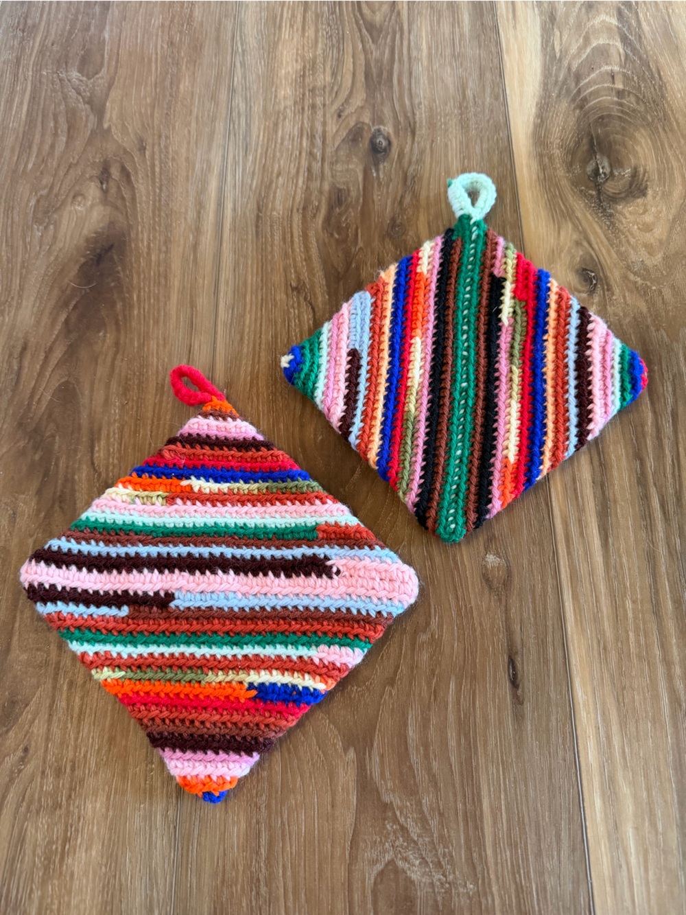 Handmade Multi-Color Crochet Potholders